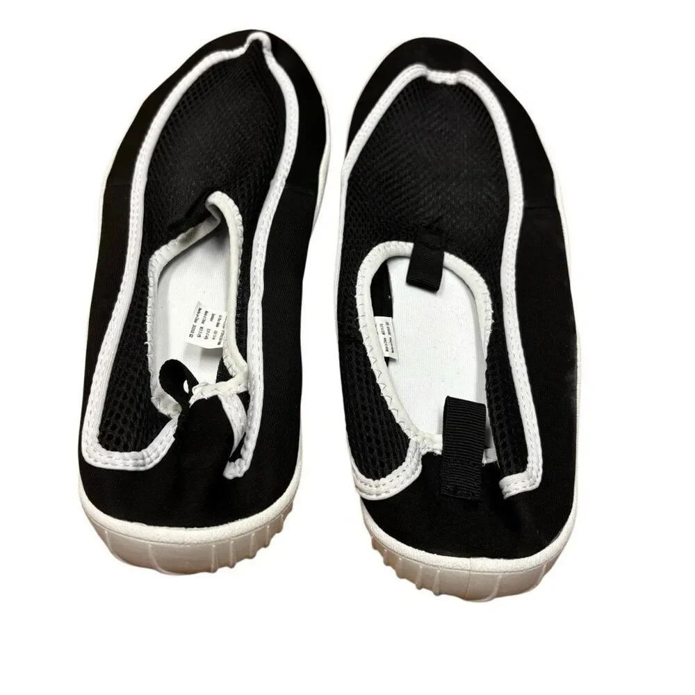 Athletic Works Size 13/14 Black & White Water Swim Shoes NWOT